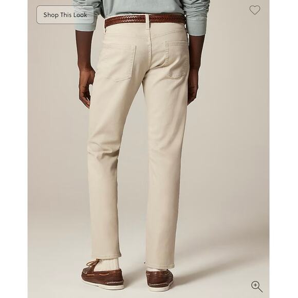 NWT J.Crew Men's 770 Straight-Fit Bergen Five-Pocket Pant Sandwash Canvas 33x32 - Picture 2 of 11